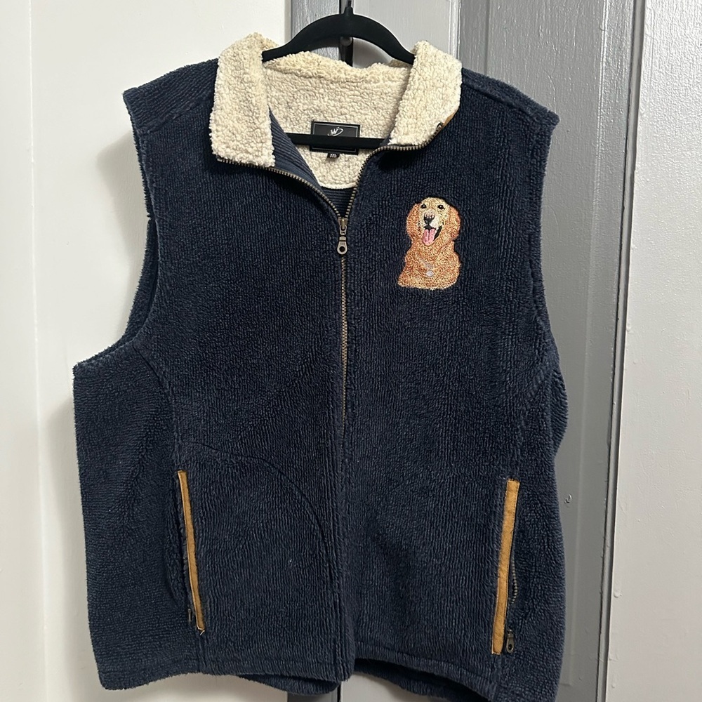 Wilson International Navy Blue Fleece Vest